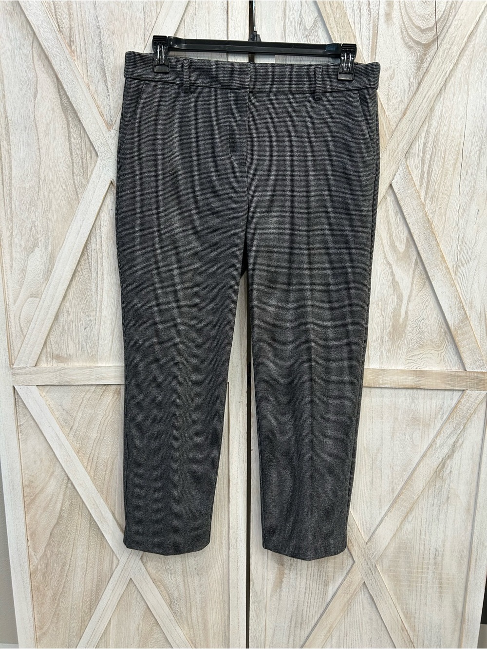 LOFT Dark Gray Cropped Tailored Ponte Pants - Picture 1 of 8